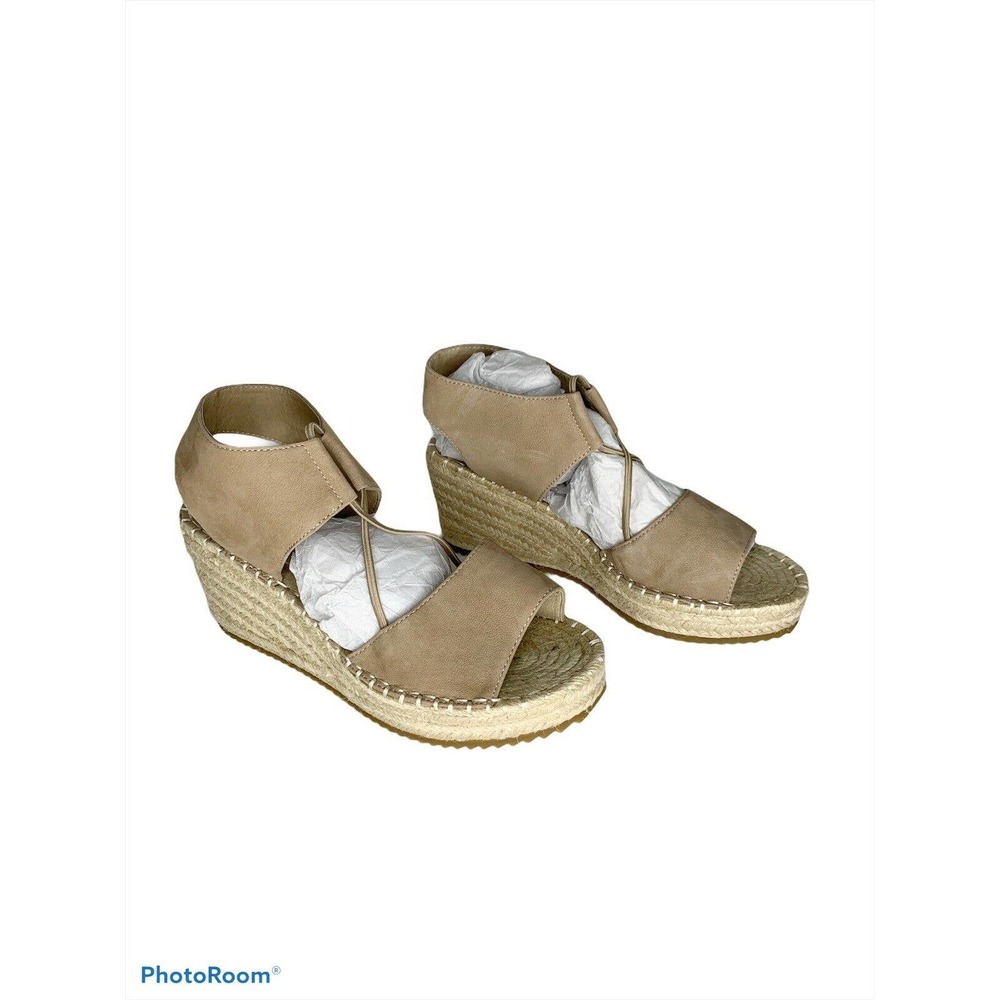 Eileen Fisher Agnes Espadrille Suede Wedge Sandal - Picture 1 of 4